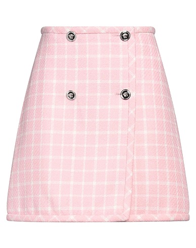 VERSACE Mini skirt Pink 89% Virgin Wool, 11% Polyamide