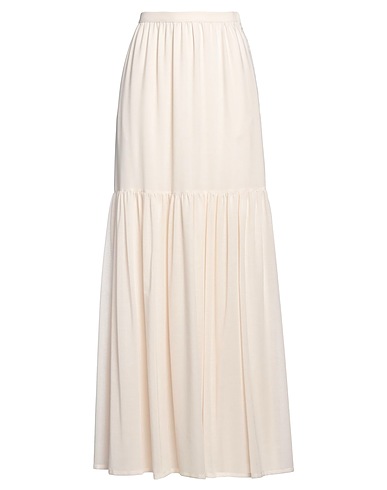 MAX MARA Long skirt Cream 100% Virgin Wool