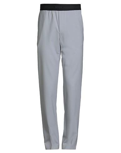 MSGM Pantalone Grigio 96% Lana Vergine, 4% Elastan