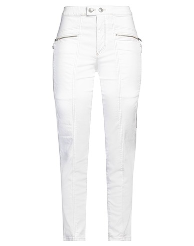 ISABEL MARANT Denim trousers White 98% Cotton, 2% Elastane