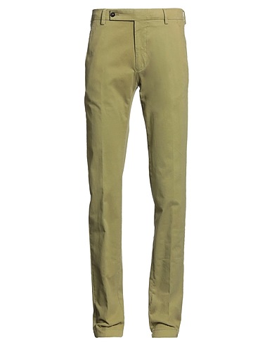 BERWICH Casual pants Light green 98% Cotton, 2% Elastane