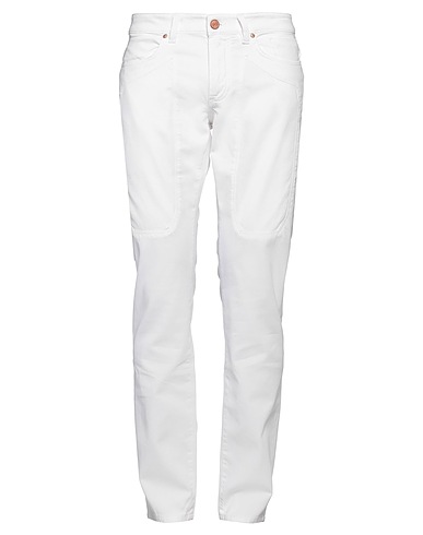 JECKERSON Casual trouser White 78% Cotton, 20% Recycled cotton, 2% Elastane
