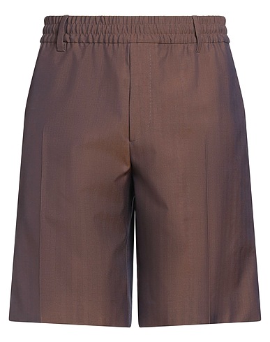 BURBERRY Shorts & Bermuda Dark brown 100% Virgin Wool