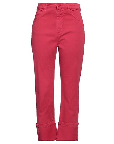 MAX MARA Denim trousers Magenta 99% Cotton, 1% Elastane