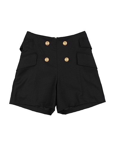 BALMAIN Shorts & Bermuda Black 99% Virgin Wool, 1% Elastane