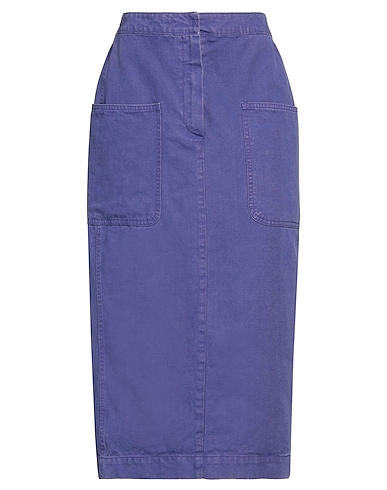 MAX MARA Denim skirt Purple 100% Cotton