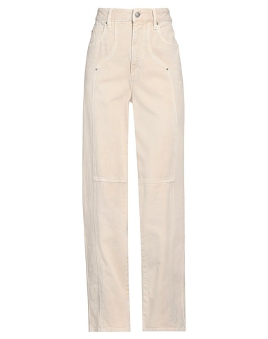 MARANT ÉTOILE Denim trousers Beige 80% Cotton, 20% Hemp
