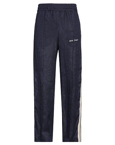 PALM ANGELS Casual pants Blue 100% Linen, Cotton, Polyester