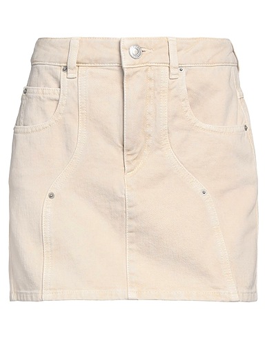 MARANT ÉTOILE Denim skirt Beige 80% Cotton, 20% Hemp