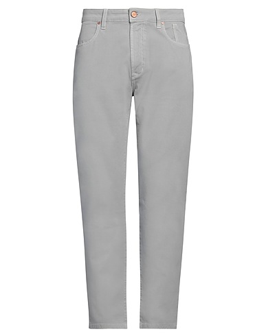 JECKERSON Denim trousers Light grey 97% Cotton, 3% Elastane