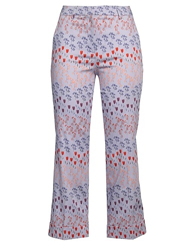 VIA MASINI 80 Casual pants Lilac 97% Cotton, 3% Rubber