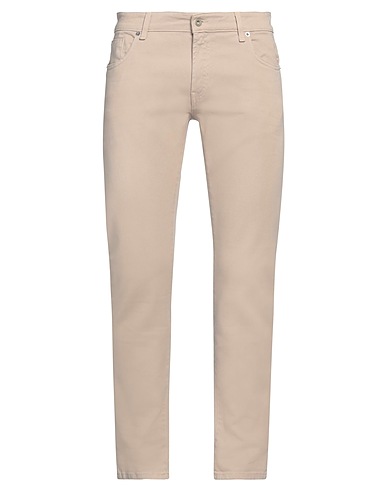 MESSAGERIE Casual trouser Beige 98% Cotton, 2% Elastane