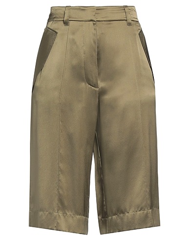 BARBARA BUI Shorts & Bermuda Military green 100% Silk