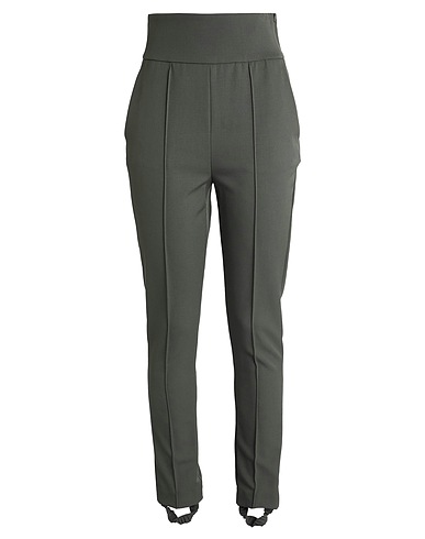 LOULOU STUDIO Pantalone Verde militare 98% Lana, 2% Elastan