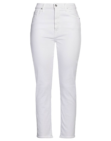 7 FOR ALL MANKIND Denim trousers White 81% Cotton, 11% Lyocell, 6% Elastomultiester, 2% Elastane