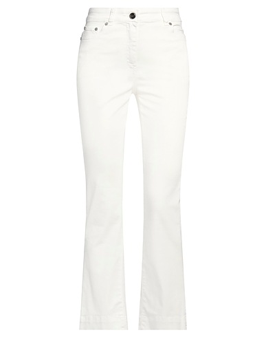 SEMICOUTURE Casual trouser Ivory 97% Cotton, 3% Elastane