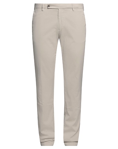 BERWICH Casual trouser Light grey 88% Cotton, 10% Silk, 2% Elastane