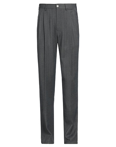 SANTANIELLO Casual trouser Charcoal 54% Polyester, 44% Wool, 2% Elastane