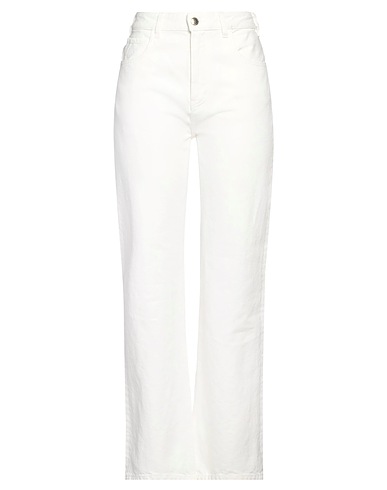 CHLOÉ Denim trousers Cream 87% Cotton, 13% Hemp
