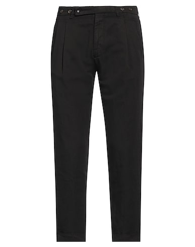 BERWICH Casual trouser Black 55% Cotton, 45% Linen