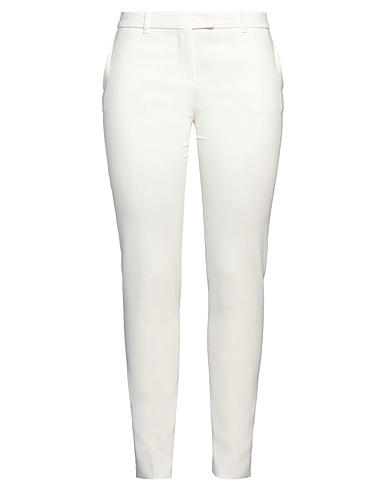 MAX MARA STUDIO Pantalone Bianco 61% Cotone, 36% Viscosa, 3% Elastan