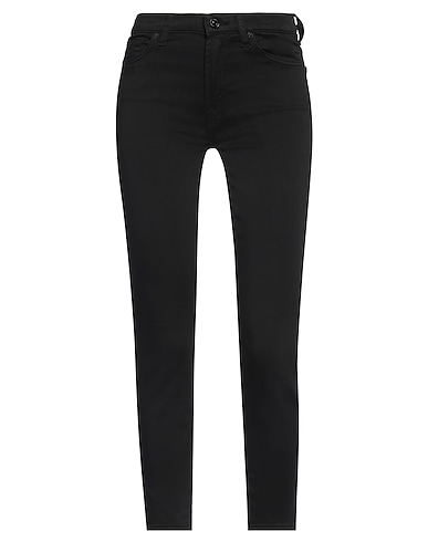 7 FOR ALL MANKIND Denim pants Black 59% Cotton, 31% Modal, 8% Polyester, 2% Polyurethane
