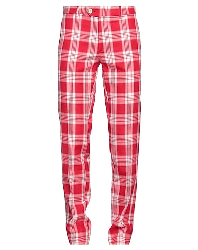 ETRO Casual trouser Red 55% Linen, 45% Cotton