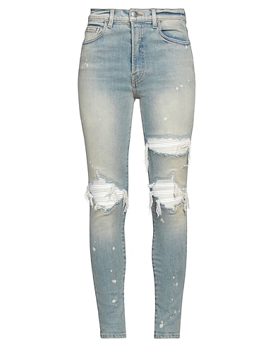 AMIRI Denim trousers 92% Cotton, 6% Elastomultiester, 2% Elastane, Cow leather