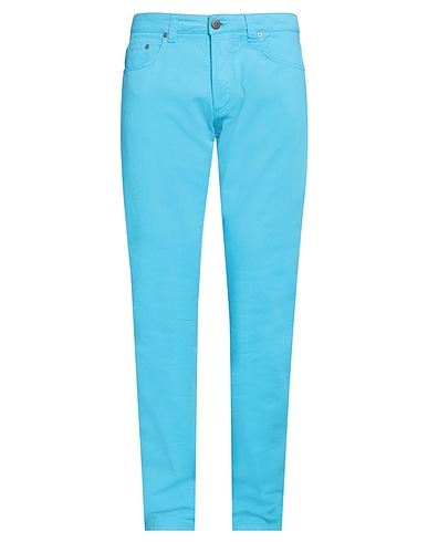 ETRO Denim pants Turquoise 100% Cotton