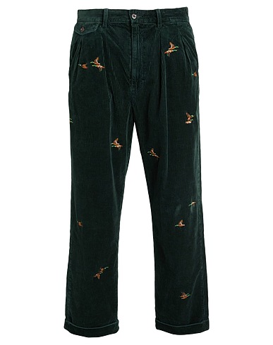 POLO RALPH LAUREN Casual trouser Dark green 100% Cotton
