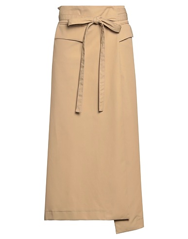 SPORTMAX Long skirt Sand 100% Cotton