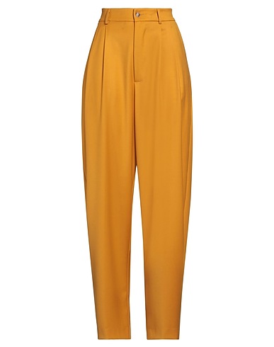 OMBRA Casual trouser Mustard 63% Polyester, 34% Viscose, 3% Elastane