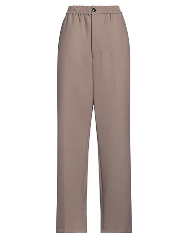 AMI ALEXANDRE MATTIUSSI Casual pants Khaki 53% Polyester, 43% Virgin Wool, 4% Elastane