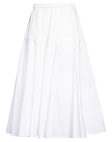 PATOU Midi-Rock Weiß 100% Polyester, Baumwolle, Viskose
