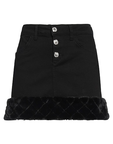 LIU •JO Minirock Schwarz 98% Baumwolle, 2% Elastan, Polyester