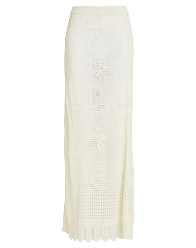 SEMICOUTURE Long skirt Ivory 100% Cotton
