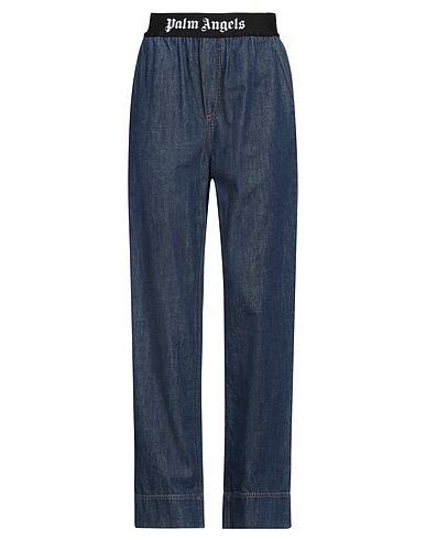 PALM ANGELS Denim trousers Blue 100% Cotton, Polyamide, Polyester, Elastane