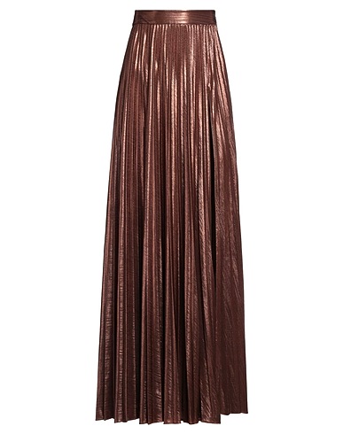 RETROFÊTE Long skirt Chocolate brown 95% Polyester, 5% Elastane