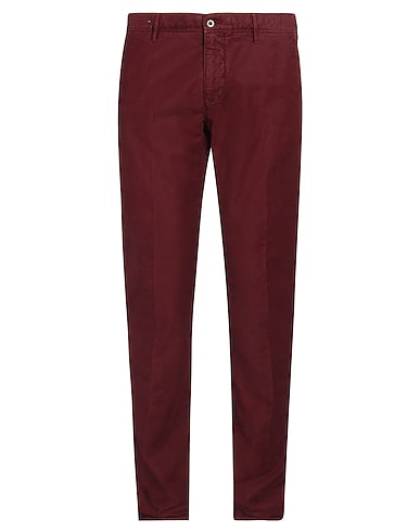 INCOTEX Casual trouser Brick red 98% Cotton, 2% Elastane