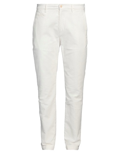 FAY Casual trouser White 97% Cotton, 3% Elastane