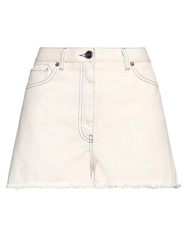 SEMICOUTURE Denim shorts Ivory 100% Cotton