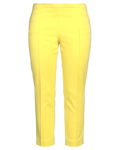 AKRIS Casual trouser Yellow 53% Cotton, 41% Polyamide, 6% Elastane