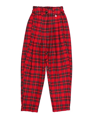 SOUVENIR Casual trouser Red 63% Polyester, 34% Viscose, 3% Elastane, Cotton