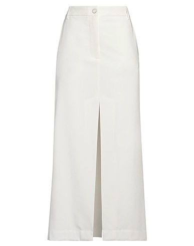 REMAIN BIRGER CHRISTENSEN Long skirt White 63% Recycled polyester, 33% Viscose, 4% Elastane