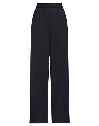 MSGM Pantalone Nero 96% Lana Vergine, 4% Elastan