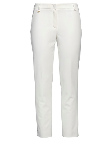 PAMELA HENSON Casual trouser White 67% Polyester, 29% Viscose, 4% Elastane