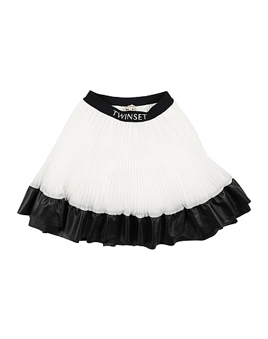 TWINSET GIRL Gonna Bianco 100% Poliestere, Poliammide, Elastan