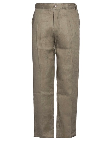 FRANZESE COLLECTION Casual trouser Military green 100% Linen