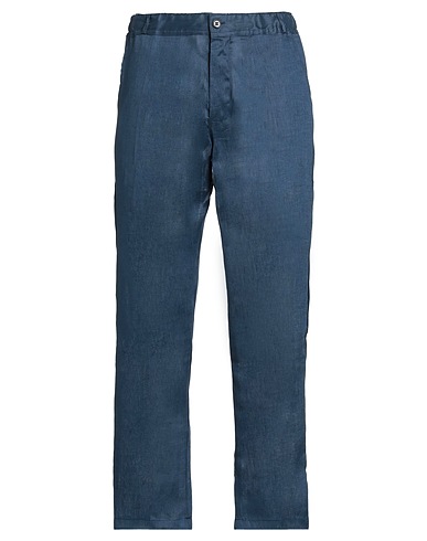 FRANZESE COLLECTION Pantalone Blu navy 100% Lino