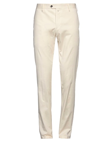 BAGNOLI Sartoria Napoli Casual pants Cream 98% Cotton, 2% Elastane